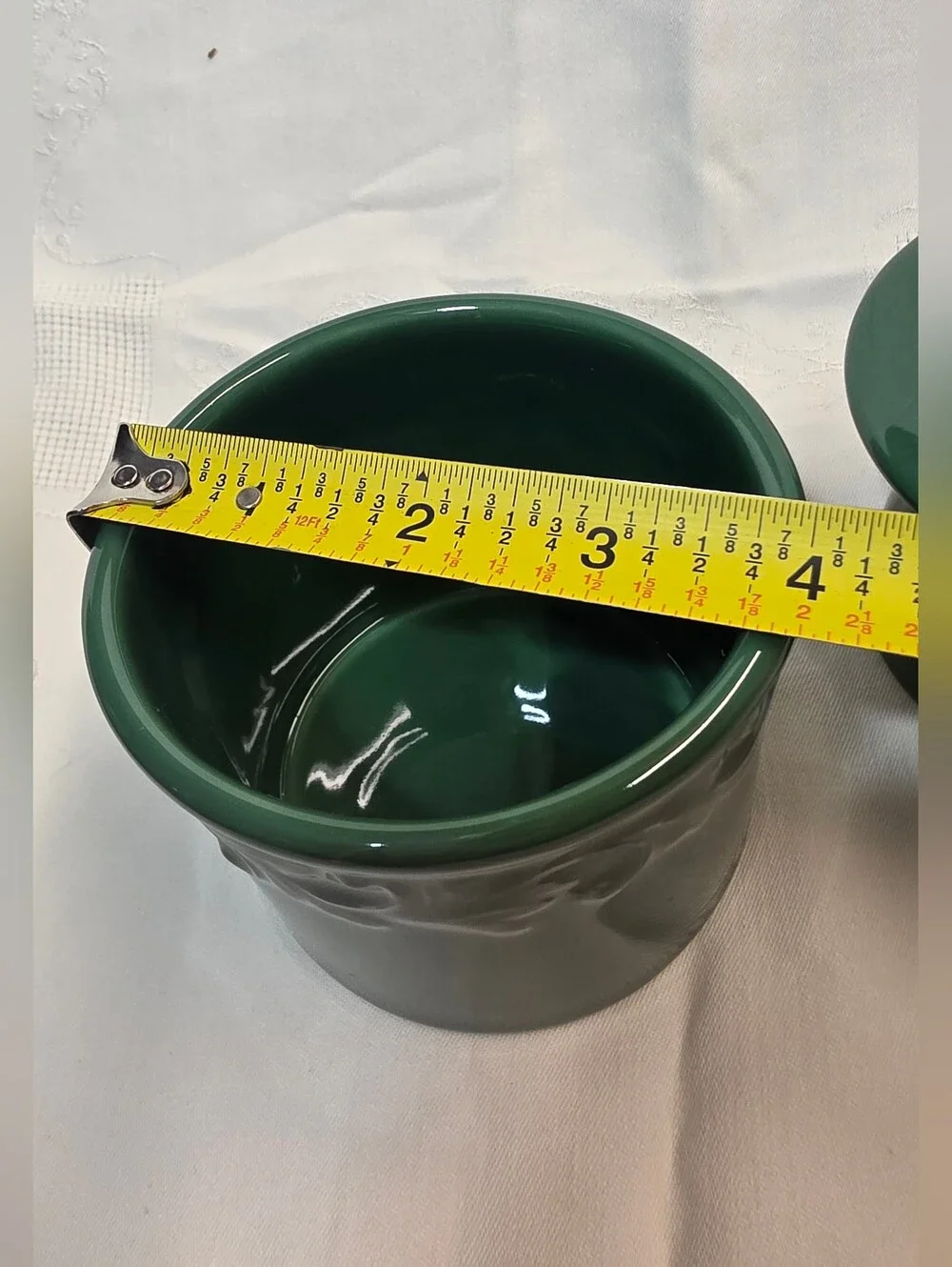 Forest Green Ceramic Butter Bell | French Butter Keeper Crock